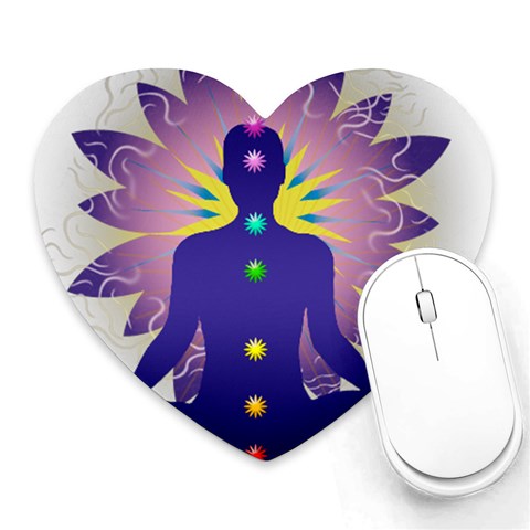 Chakra Design Heart Mousepad from ArtsNow.com Front