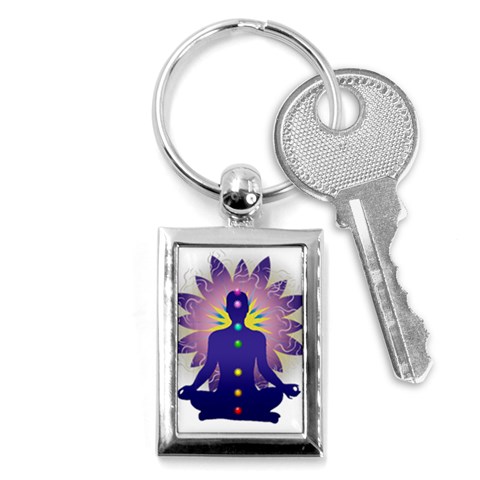 Chakra Design Key Chain (Rectangle) from ArtsNow.com Front