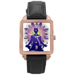 Chakra Rose Gold Leather Watch 