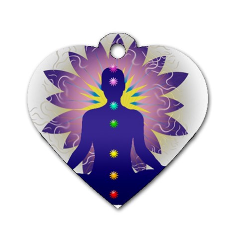 Chakra Dog Tag Heart (One Side) from ArtsNow.com Front