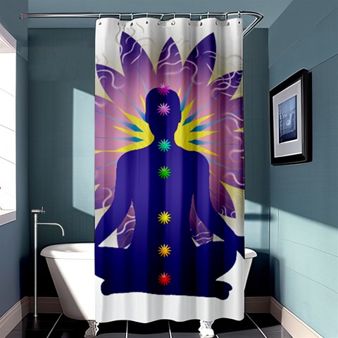 Chakra Shower Curtain 36  x 72  (Stall)  from ArtsNow.com Curtain(36 X72 ) - 33.26 x66.24  Curtain(36 X72 )