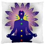 Chakra Large Flano Cushion Case (Two Sides)