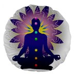 Chakra Large 18  Premium Flano Round Cushions