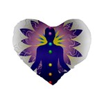 Chakra Standard 16  Premium Flano Heart Shape Cushions