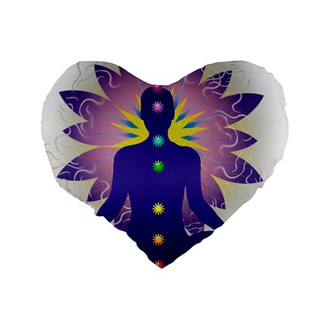 Chakra Standard 16  Premium Heart Shape Cushions from ArtsNow.com Back