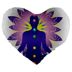 Chakra Large 19  Premium Heart Shape Cushions from ArtsNow.com Front