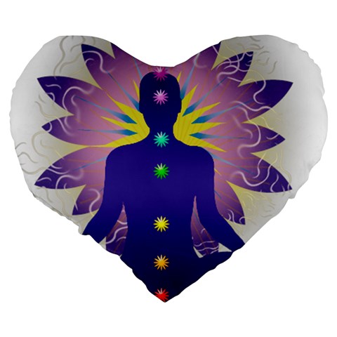 Chakra Large 19  Premium Heart Shape Cushions from ArtsNow.com Back