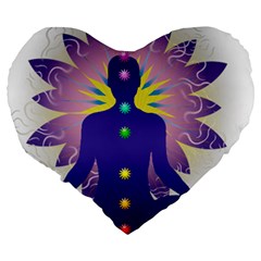 Chakra Large 19  Premium Heart Shape Cushions from ArtsNow.com Back