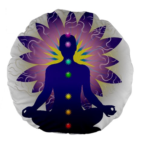 Chakra Large 18  Premium Round Cushions from ArtsNow.com Front