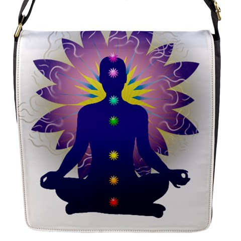 Chakra Design Flap Closure Messenger Bag (S) from ArtsNow.com Front