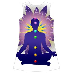 Chakra Kids  Short Sleeve Velvet Dress from ArtsNow.com Back
