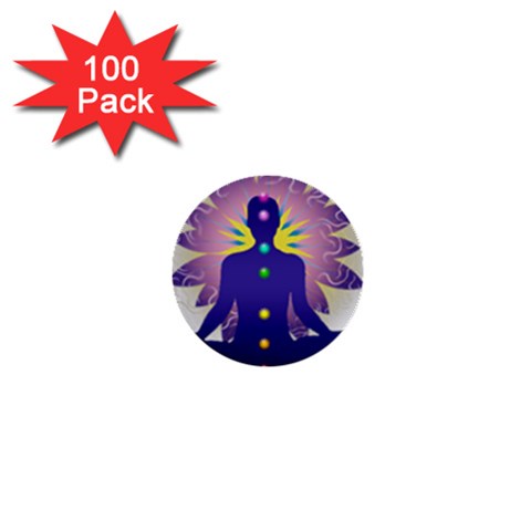 Chakra 1  Mini Buttons (100 pack)  from ArtsNow.com Front