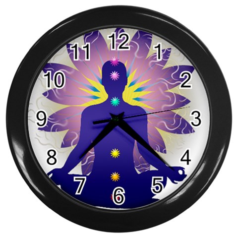 Chakra Wall Clock (Black) from ArtsNow.com Front