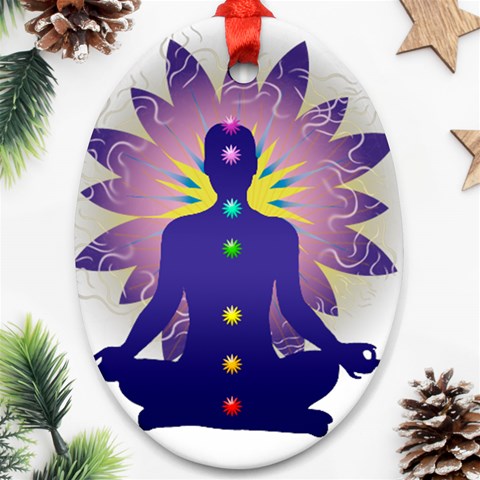 Chakra Oval Ornament (Two Sides) from ArtsNow.com Back