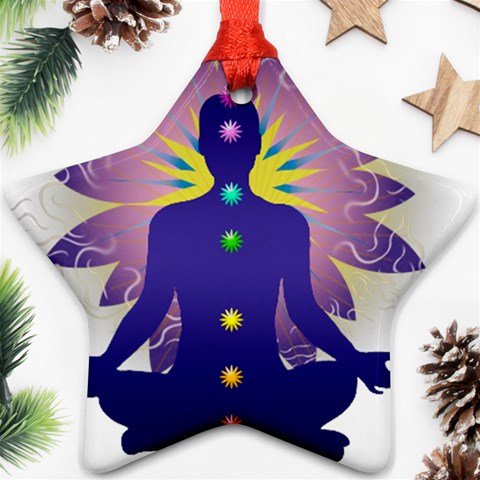 Chakra Star Ornament (Two Sides) from ArtsNow.com Front