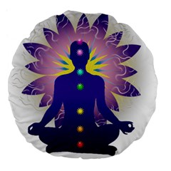 Chakra Large 18  Premium Flano Round Cushions from ArtsNow.com Back