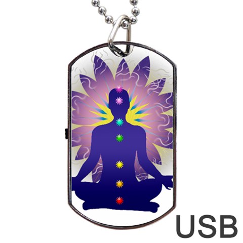 Chakra Dog Tag USB Flash (One Side) from ArtsNow.com Front