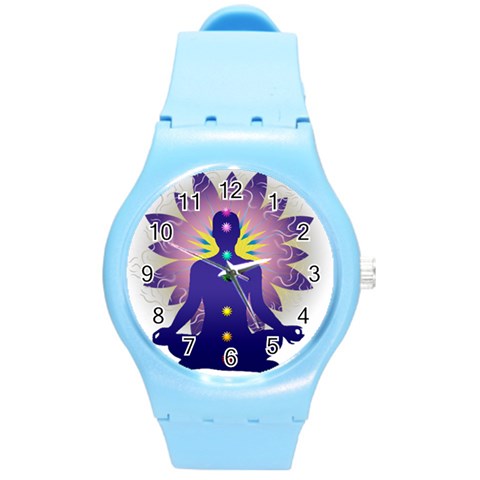 Chakra Round Plastic Sport Watch (M) from ArtsNow.com Front