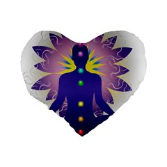 Chakra Standard 16  Premium Flano Heart Shape Cushions from ArtsNow.com Back