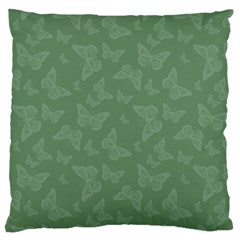 Asparagus Green Butterfly Print Large Cushion Case (Two Sides) from ArtsNow.com Front