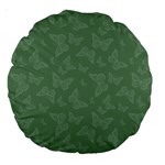 Asparagus Green Butterfly Print Large 18  Premium Round Cushions