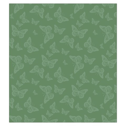 Asparagus Green Butterfly Print Drawstring Pouch (Large) from ArtsNow.com Front