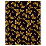 Black Gold Butterfly Print Drawstring Bag (Small)