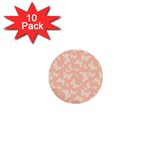 Peaches and Cream Butterfly Print 1  Mini Buttons (10 pack) 