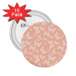 Peaches and Cream Butterfly Print 2.25  Buttons (10 pack) 