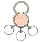 Peaches and Cream Butterfly Print 3-Ring Key Chain