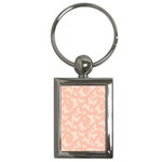 Peaches and Cream Butterfly Print Key Chain (Rectangle)