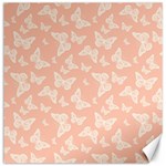 Peaches and Cream Butterfly Print Canvas 16  x 16 