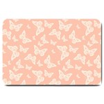 Peaches and Cream Butterfly Print Large Doormat 