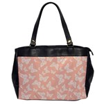 Peaches and Cream Butterfly Print Oversize Office Handbag