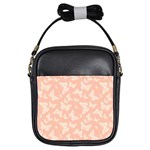 Peaches and Cream Butterfly Print Girls Sling Bag