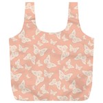 Peaches and Cream Butterfly Print Full Print Recycle Bag (XL)