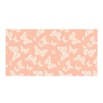 Peaches and Cream Butterfly Print Satin Wrap