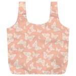 Peaches and Cream Butterfly Print Full Print Recycle Bag (XXXL)