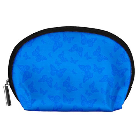 Cornflower Blue Butterfly Print Accessory Pouch (Large) from ArtsNow.com Front