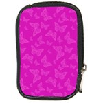 Fuchsia Butterfly Print  Compact Camera Leather Case