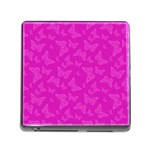 Fuchsia Butterfly Print  Memory Card Reader (Square 5 Slot)