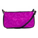 Fuchsia Butterfly Print  Shoulder Clutch Bag