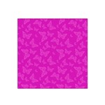 Fuchsia Butterfly Print  Satin Bandana Scarf