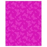 Fuchsia Butterfly Print  Drawstring Bag (Small)