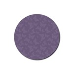 Grape Compote Butterfly Print Rubber Round Coaster (4 pack) 