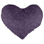 Grape Compote Butterfly Print Large 19  Premium Heart Shape Cushions