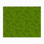 Avocado Green Butterfly Print Small Glasses Cloth (2 Sides)