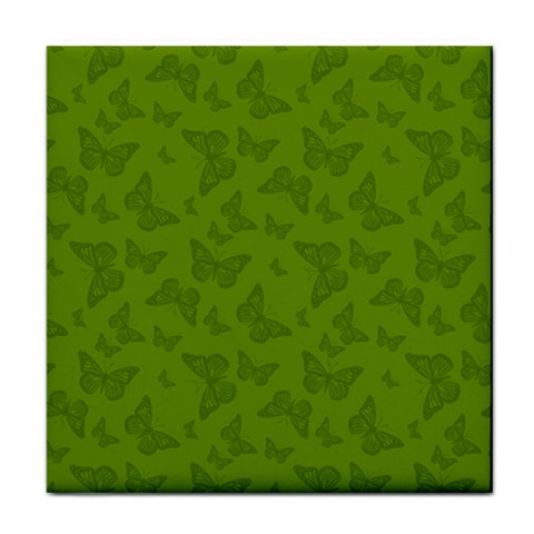 Avocado Green Butterfly Print Face Towel from ArtsNow.com Front