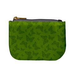 Avocado Green Butterfly Print Mini Coin Purse from ArtsNow.com Front