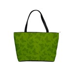 Avocado Green Butterfly Print Classic Shoulder Handbag